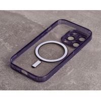 Силіконовий чохол MagSafe SHADE PHONE для iPhone 15 Pro темно-фіолетовий