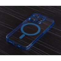 Силиконовый чехол MagSafe SHADE PHONE для iPhone 15 Pro синий