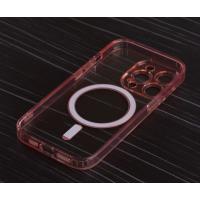 Силиконовый чехол MagSafe SHADE PHONE для iPhone 15 Pro розовый