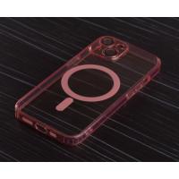 Силіконовий чохол MagSafe SHADE PHONE для iPhone 15 рожевий