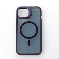 Силіконовий чохол MagSafe SHADOW для телефону iPhone 13 темно-фіолетовий