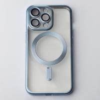 Силіконовий чохол MagSafe SHINING MATTE для телефону iPhone 13 Pro Max синій