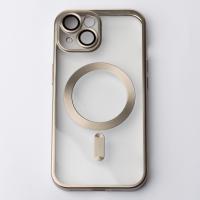 Силиконовый чехол MagSafe SHINING MATTE для iPhone 14 серый