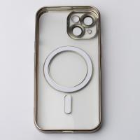 Силиконовый чехол MagSafe SHINING MATTE для iPhone 14 серый