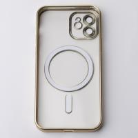 Силиконовый чехол MagSafe SHINING MATTE для iPhone 12 золотой