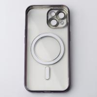 Силиконовый чехол MagSafe SHINING MATTE для iPhone 13 deep purple