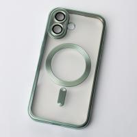 Силиконовый чехол MagSafe SHINING MATTE для iPhone 16 мятный