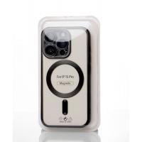 Силіконовий чохол MagSafe SHINING MATTE для телефону iPhone 15 Pro чорний
