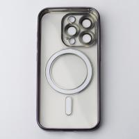 Силиконовый чехол MagSafe SHINING MATTE для iPhone 15 Pro темно-фиолетовый