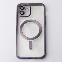 Силиконовый чехол MagSafe SHINING MATTE для iPhone 11 темно-фиолетовый