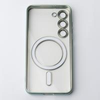Силиконовый чехол MagSafe SHINING MATTE для Samsung S24 Plus мятный