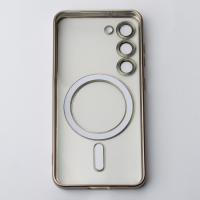 Силіконовий чохол MagSafe SHINING MATTE для телефону Samsung S23 сірий