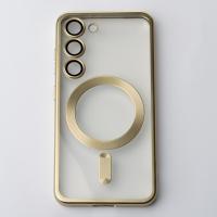 Силіконовий чохол MagSafe SHINING MATTE для телефону Samsung S23 золотий