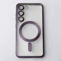 Силіконовий чохол MagSafe SHINING MATTE для телефону Samsung S23 темно-фіолетовий