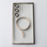 Силіконовий чохол MagSafe SHINING MATTE для телефону Samsung S23 Ultra сірий