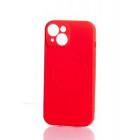 Силиконовый чехол MagSafe SOFT для iPhone 15 Plus красный