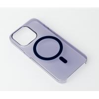 Пластиковый чехол OrigCase "Clear" with MagSafe для iPhone 15 Pro Max фиолетовый