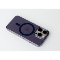 Пластиковый чехол OrigCase "Clear" with MagSafe для iPhone 15 Pro Max фиолетовый