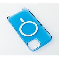 Пластиковий чохол OrigCase "Clear" with MagSafe для телефону iPhone 15 Plus синій