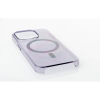 Пластиковий чохол OrigCase "Clear" with MagSafe для телефону iPhone 15 Plus фіолетовий