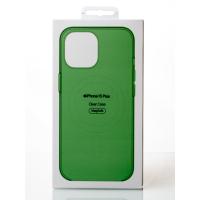 Пластиковий чохол OrigCase "Clear" with MagSafe для телефону iPhone 15 Plus зелений