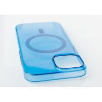 Пластиковый чехол OrigCase "Clear" with MagSafe для iPhone 15 Pro синий