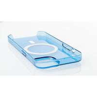Пластиковый чехол OrigCase "Clear" with MagSafe для iPhone 15 Pro синий