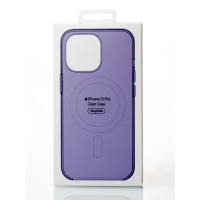 Пластиковый чехол OrigCase "Clear" with MagSafe для iPhone 15 Pro фиолетовый