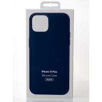 Силиконовый чехол OrigCase "Colors" with MagSafe для iPhone 15 Plus Storm Blue
