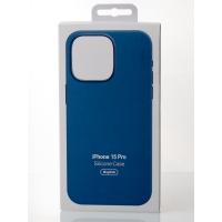 Силиконовый чехол OrigCase "Colors" with MagSafe для iPhone 15 Pro Winter Blue