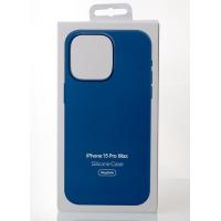 Силиконовый чехол OrigCase "Colors" with MagSafe для iPhone 15 Pro Max Winter Blue