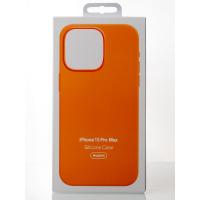 Силиконовый чехол OrigCase "Colors" with MagSafe для iPhone 15 Pro Max Orange Sorbet