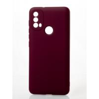 Силиконовый чехол SOFT Silicone Case для Motorola E40 (без лого) бордовый